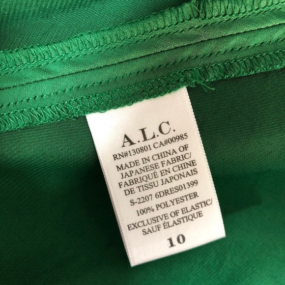 A.L.C. Blakely Dress Green NWT 10 - Picture 8 of 9